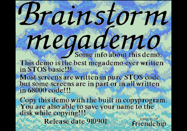 Brainstorm Megademo atari screenshot