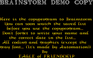 Brainstorm Megademo atari screenshot