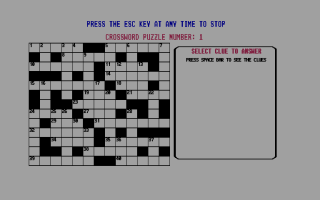 Budgie's Crosswords atari screenshot