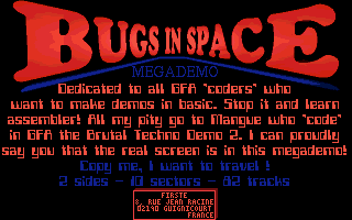 Bugs in Space atari screenshot