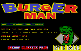 Burger Man atari screenshot