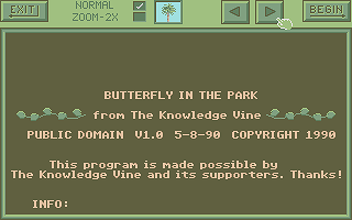 Butterfly in the Park atari screenshot