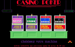 Casino Poker atari screenshot