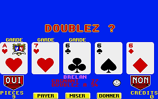 Casino Poker atari screenshot