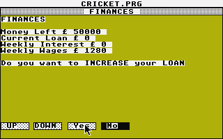 Championship Cricket atari screenshot