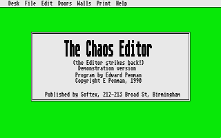 Chaos Editor (The) atari screenshot