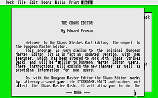 Chaos Editor (The) atari screenshot