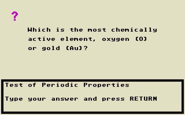 Chemistry Volume 2 atari screenshot