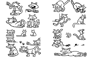 Clip Art Disk 02 - Animals: Primitive and Domestic atari screenshot