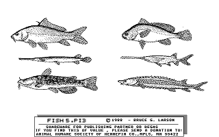 Clip Art Disk 03 - Animals: Fish and Wild atari screenshot