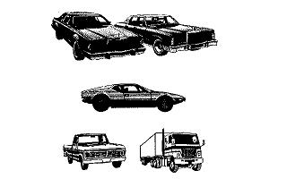 Clip Art Disk 06 - Cars 1 and 2 atari screenshot
