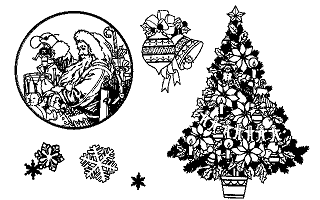 Clip Art Disk 07 - Christmas and Comics 1 atari screenshot