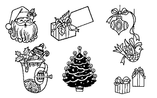 Clip Art Disk 07 - Christmas and Comics 1 atari screenshot