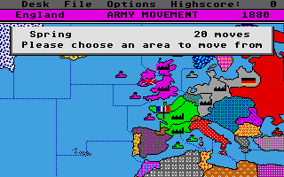 Colonial Conquest atari screenshot