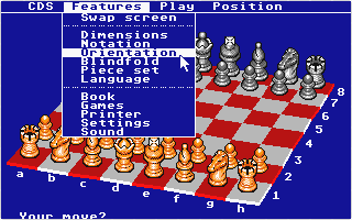 Colossus Chess X atari screenshot