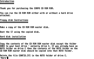 Compo CD-ROM Driver atari screenshot