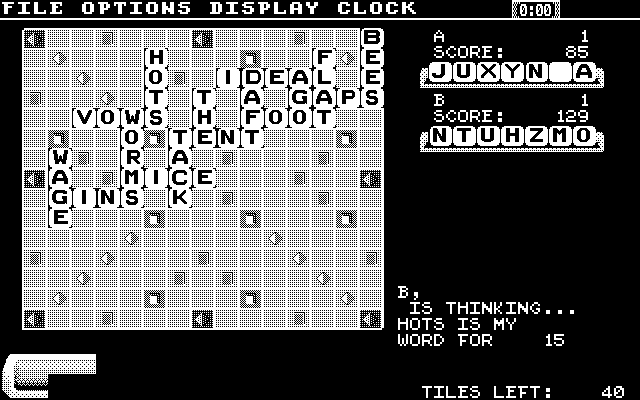 Computer Scrabble atari screenshot