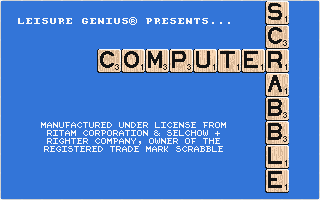 Computer Scrabble de Luxe atari screenshot