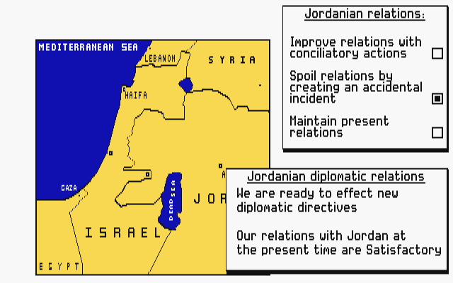 Conflict - The Middle East Simulation atari screenshot