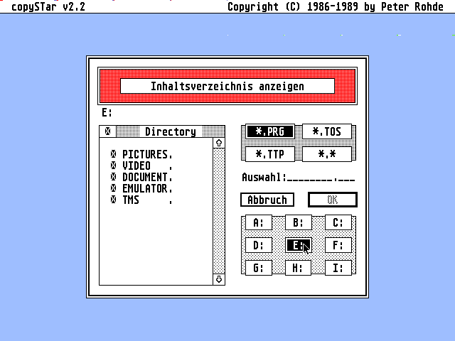 CopySTar atari screenshot