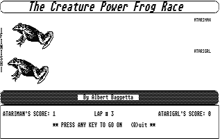 Creature Power Frog Race (The) atari screenshot