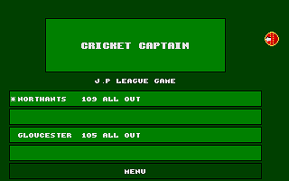 Cricket Captain atari screenshot