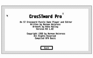 CrosSTword Pro atari screenshot