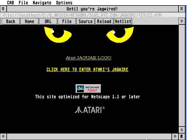 Crystal Atari Browser (CAB) atari screenshot