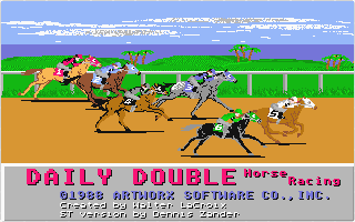 Daily Double Horse Racing atari screenshot