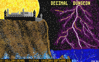 Decimal Dungeon atari screenshot