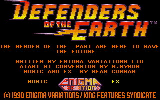 Defenders of the Earth atari screenshot