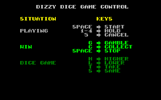 Dizzy Dice atari screenshot