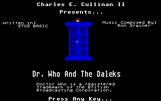 Dr. Who and the Daleks atari screenshot
