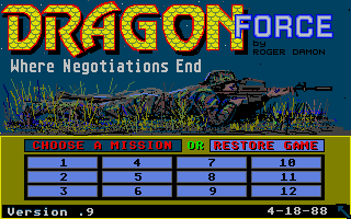 Dragon Force atari screenshot