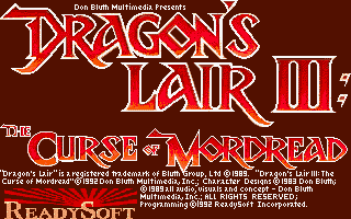 Dragon's Lair III - The Curse of Mordread atari screenshot