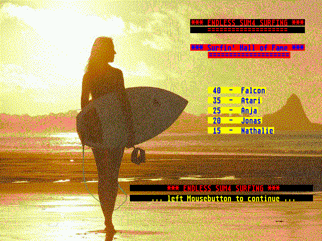 Endless Suma Surfing atari screenshot