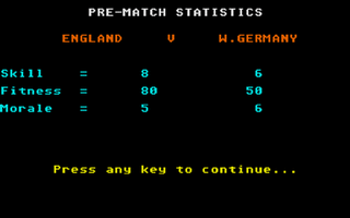 England Team Manager atari screenshot