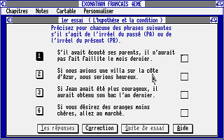 Exonathan Francais 4ème atari screenshot