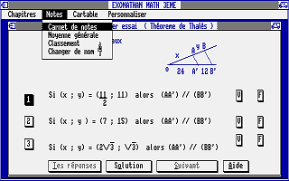 Exonathan Maths 3ème atari screenshot