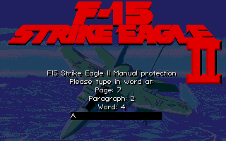 F-15 Strike Eagle II atari screenshot