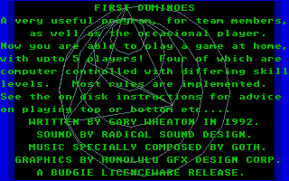 First Dominoes atari screenshot