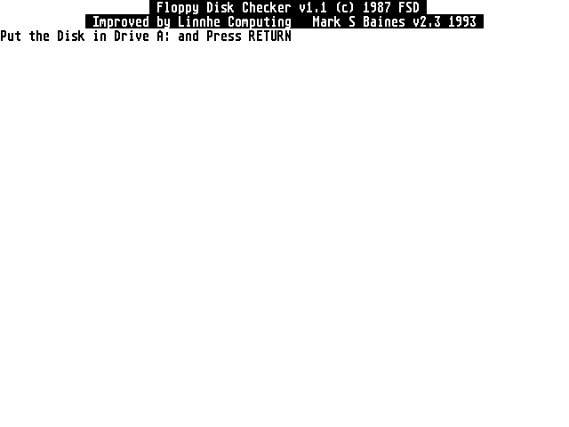 Floppy Disk Checker atari screenshot