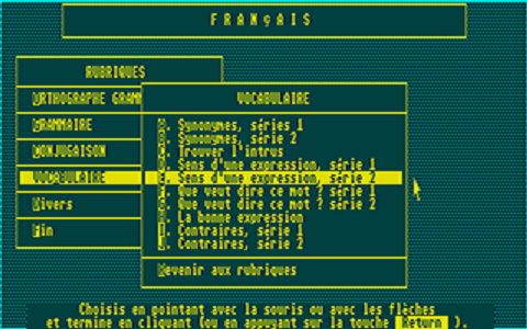 Français CP atari screenshot