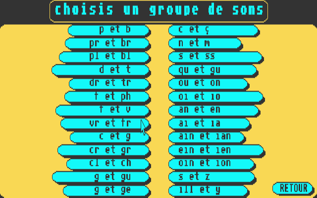 Français Sons atari screenshot