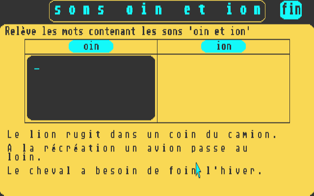 Français Sons atari screenshot