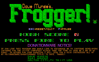 Frogger! atari screenshot