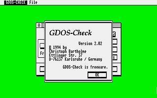 GDOS Check atari screenshot