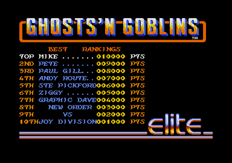 Ghosts'n Goblins atari screenshot