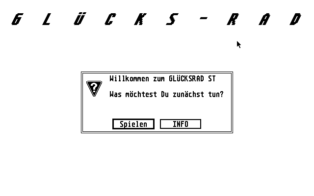 Glücksrad ST atari screenshot