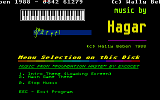 Hagar Music Compilation atari screenshot